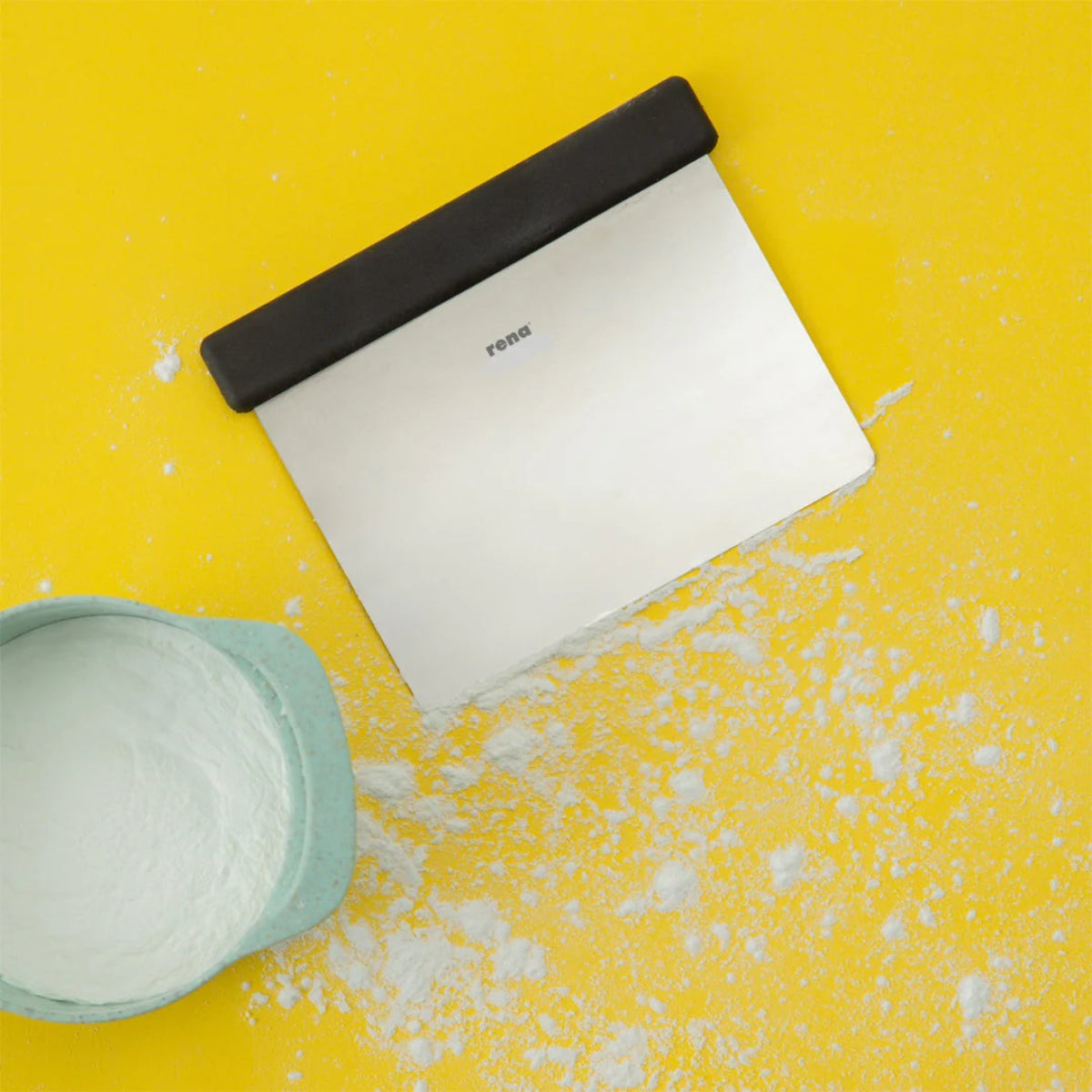 Rena Flexible Dough Cutter / Scraper | Total Length - 120 mm & Blade Width - 120 mm | The Professional Pastry Chef or Breadmaker - 11047