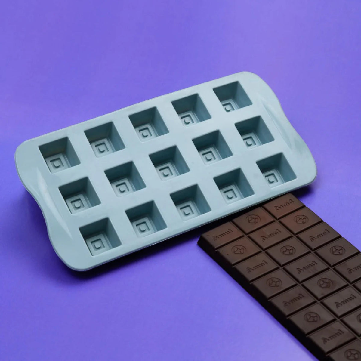 Rena Silicone Square Chocolate Mould - 15 Holes | Easy To Use | 40662