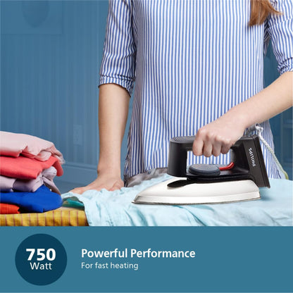 Philips Dry Iron 750 Watts for Fast Heat up, for all Fabrics - HD1134/28