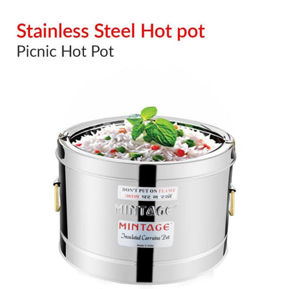 Mintage Stainless Steel Hot Pot 40L Orbit With Side Golden PVD Handle - HP-40