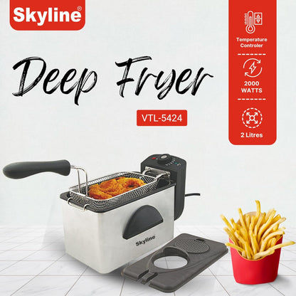 Skyline 2000 Watts, 2 Liter Deep Fryer - VTL-5424