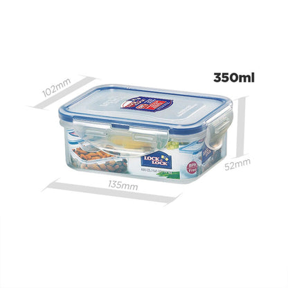 LocknLock Classics Small Flat Rectangular Food Container with Leak Proof Locking Lid SET OF 3 PCS
