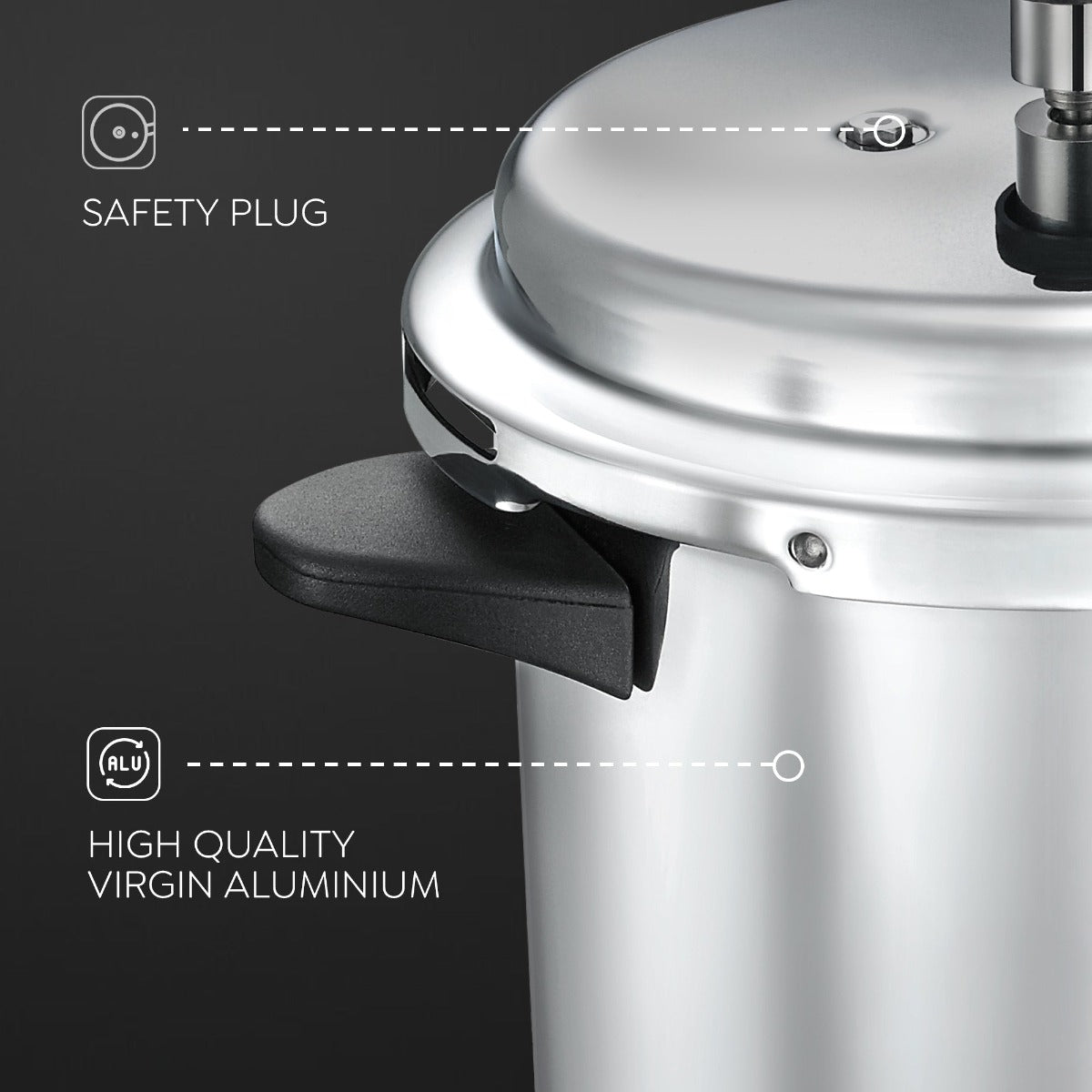 Judge Basics Outer Lid 5L Aluminum Pressure Cooker by Prestige