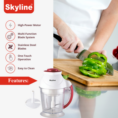 Skyline Electric Chopper 300 Watts with 700ml Capacity