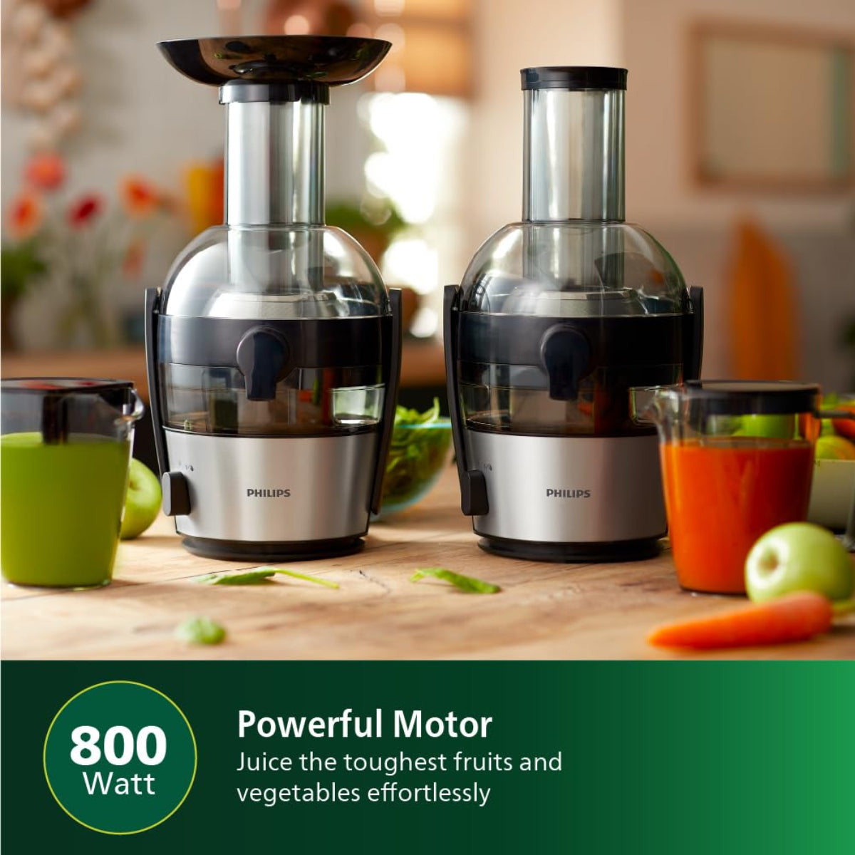 Philips Quick Clean Juicer 800 Watts | 2 Liter Juice, Black & Silver - HR1863/20