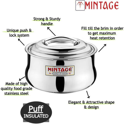 Mintage Stainless Steel Hot Case Casserole Symphony Super Belly 2700 ml - HCS-27