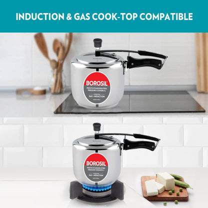 Borosil Presto Stainless Steel Inner Lid 3L Pressure Cooker, Induction - CFPC3LSS01S