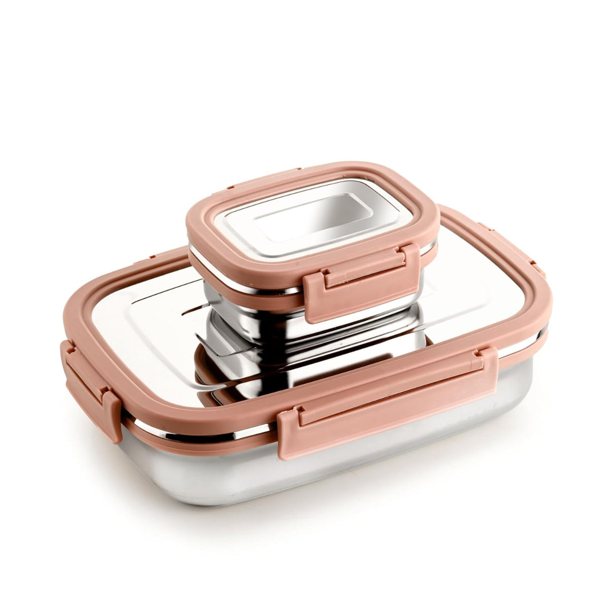 Ganesh Craze Stainless Steel Lunch Box Set for School & Office, Junior 650 ml - BPA Free