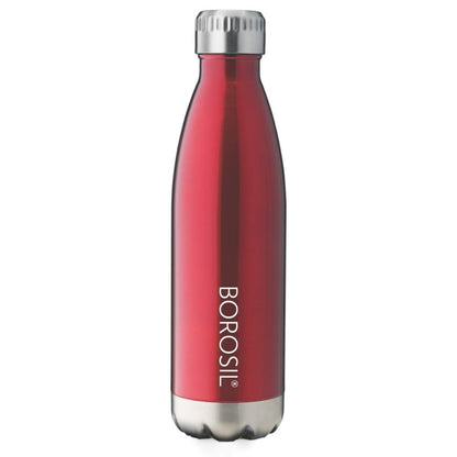 Borosil Hydra Bolt Trans Red Stainless Steel Water Bottle