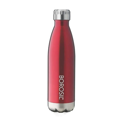 Borosil Hydra Bolt Trans Red Stainless Steel Water Bottle