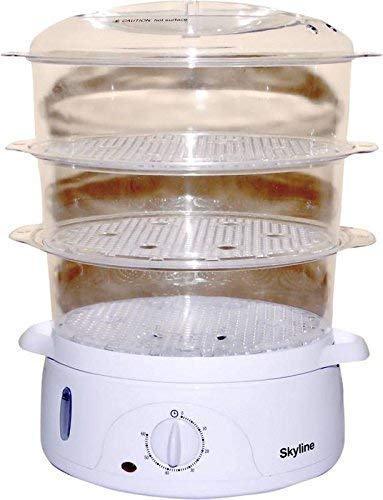 SKY LINE VT-7063 800-Watt 3 Layer Food Steamer (Multicolour)