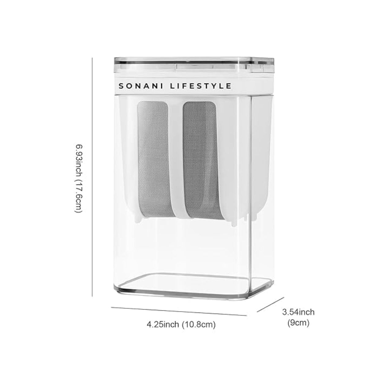 Greek Yogurt Filter – 1100ml Yogurt Filter with Fine Mesh & Lid | BPA-Free Curd Maker & Yogurt Strainer | Ideal for Homemade Greek Yogurt, Hung Curd, Cheese, Juice & More