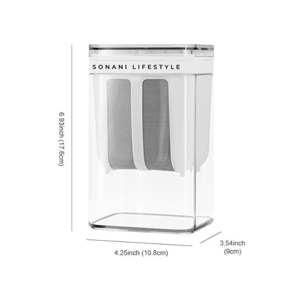 Greek Yogurt Filter – 1100ml Yogurt Filter with Fine Mesh & Lid | BPA-Free Curd Maker & Yogurt Strainer | Ideal for Homemade Greek Yogurt, Hung Curd, Cheese, Juice & More