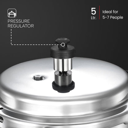 Judge Basics Outer Lid 5L Aluminum Pressure Cooker by Prestige