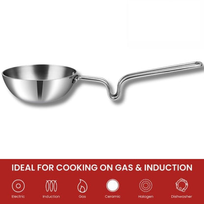 Vinod Platinum Triply Stainless Steel Tadka Pan Jumbo - PTTPJ