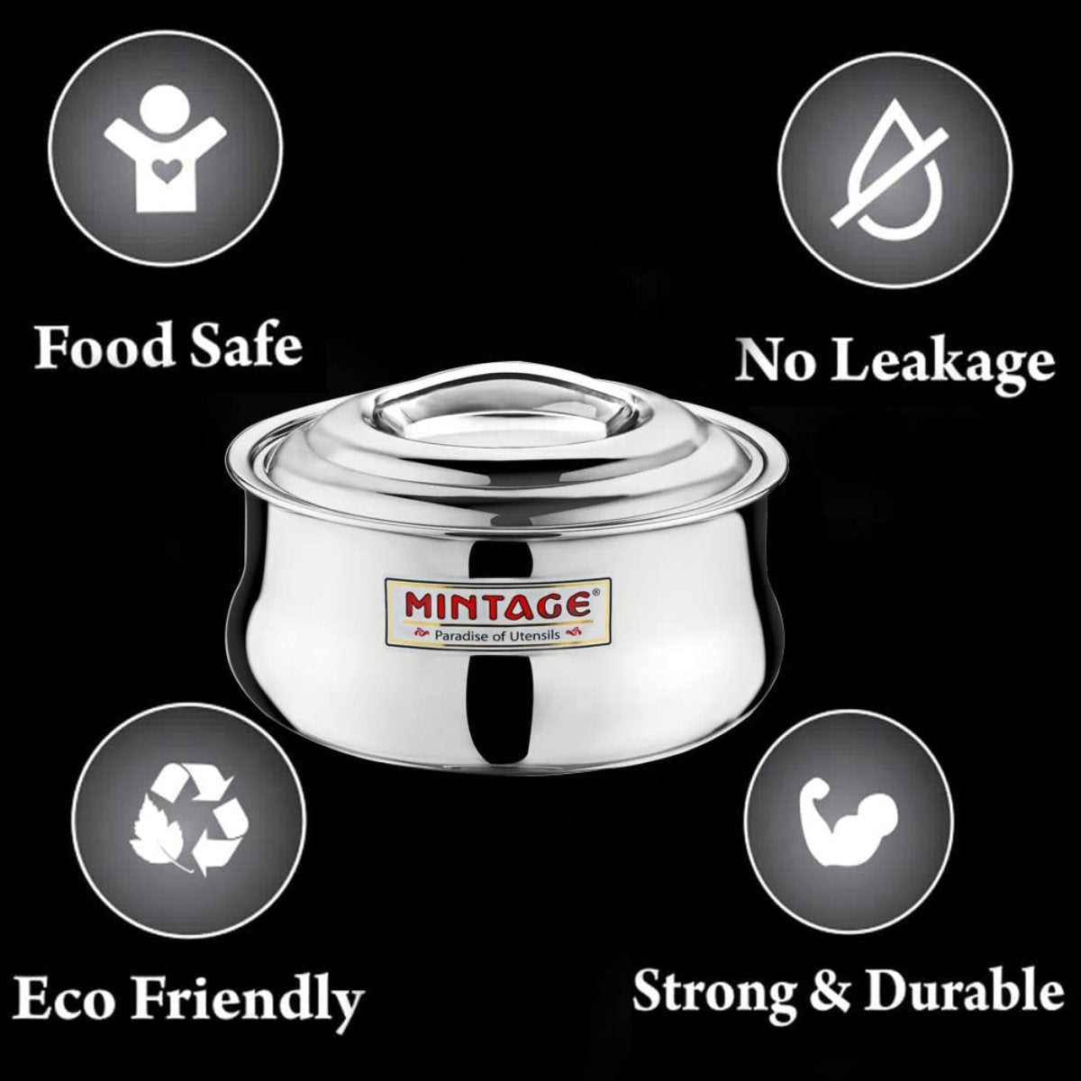 Mintage Stainless Steel Hot Case Casserole Symphony Super Belly 2700 ml - HCS-27