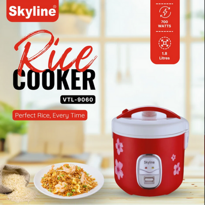 Skyline 700 Watts, 1.8 Liter Full Body Rice Cooker, Digital Controls - VTL-9060