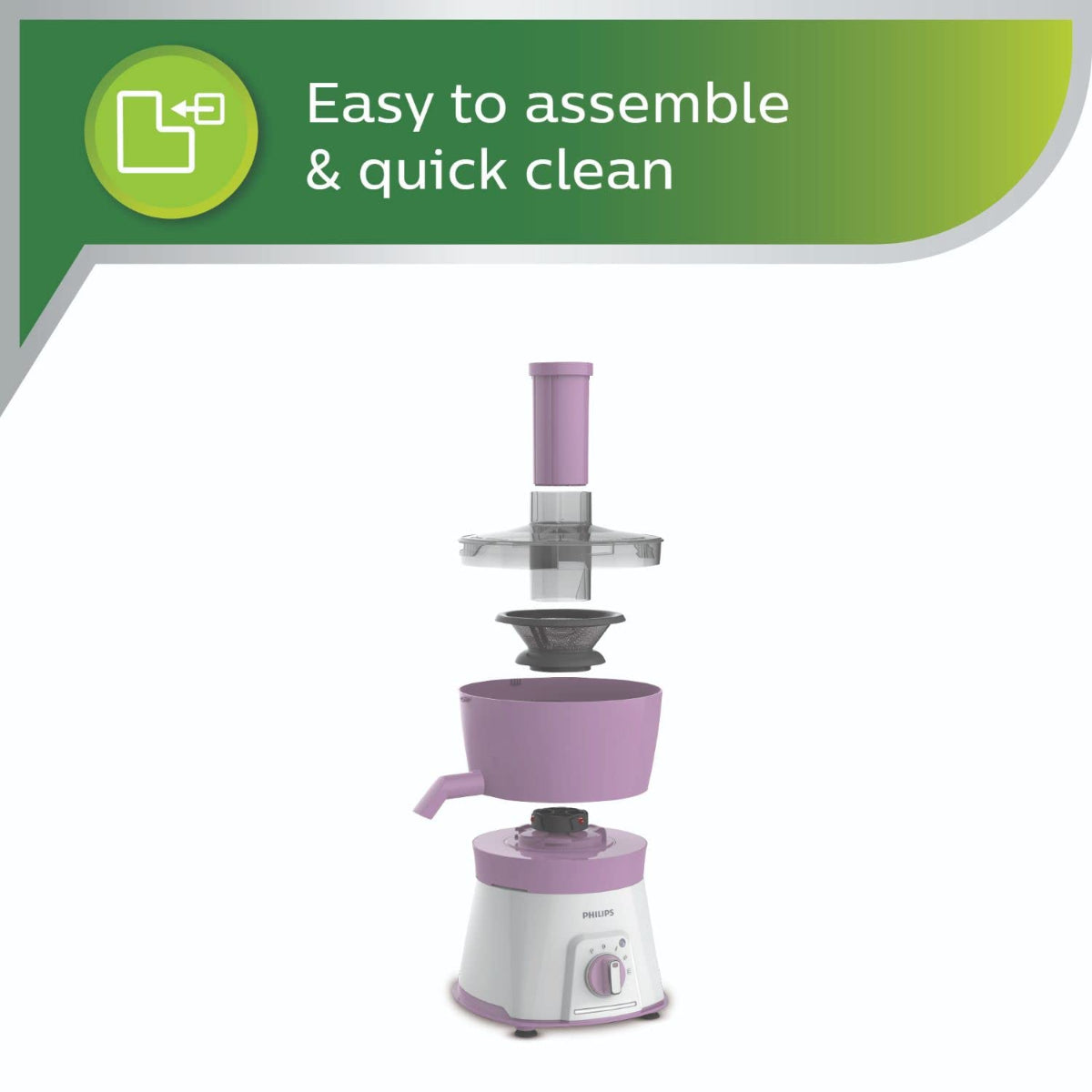 Philips 600W Turbo Motor Juicer Mixer Grinder Come with 3 Jar - HL7581/00