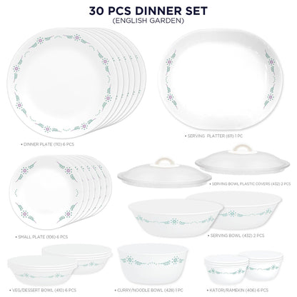Corelle Livingware Series English Garden 30 Pcs Dinner Set