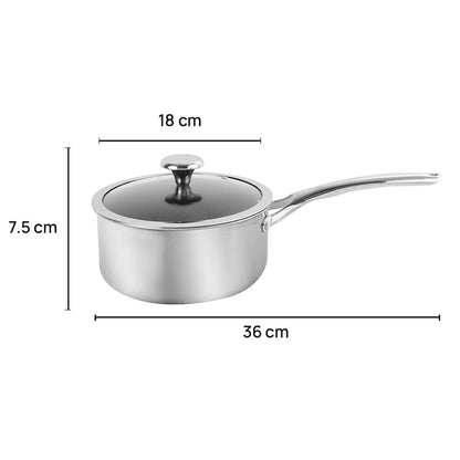Corelle Duranano 16cm,18cm and 20cm Saucepan With Lid