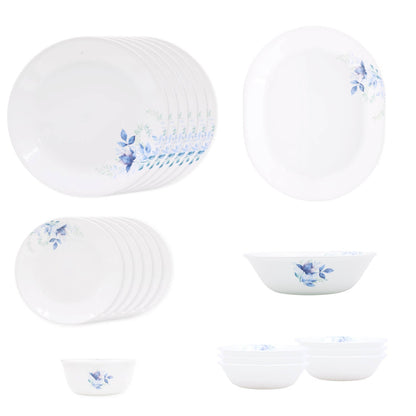 Corelle Livingware Round Blue Floral 21 Pcs Dinner Set