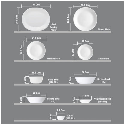 Corelle Livingware Round Blue Floral 21 Pcs Dinner Set