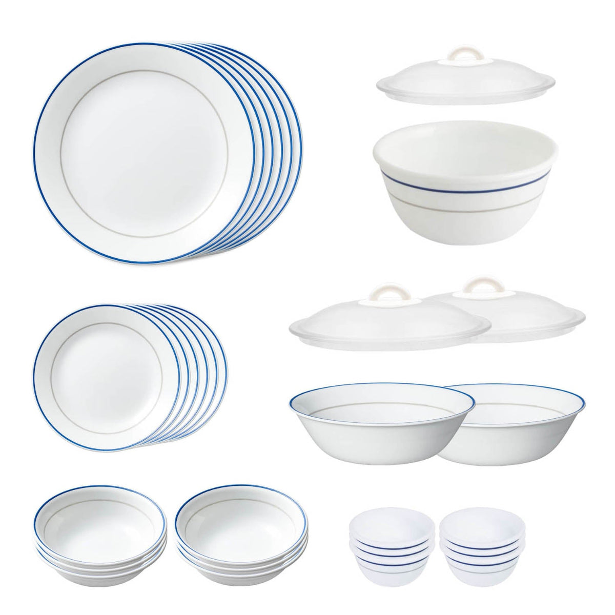 Corelle Livingware Round Double Ring 30 Pcs Dinner Set
