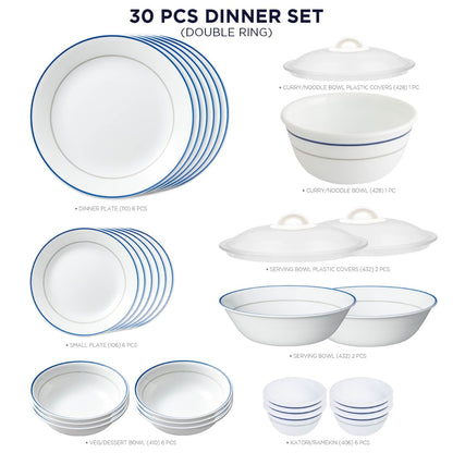 Corelle Livingware Round Double Ring 30 Pcs Dinner Set
