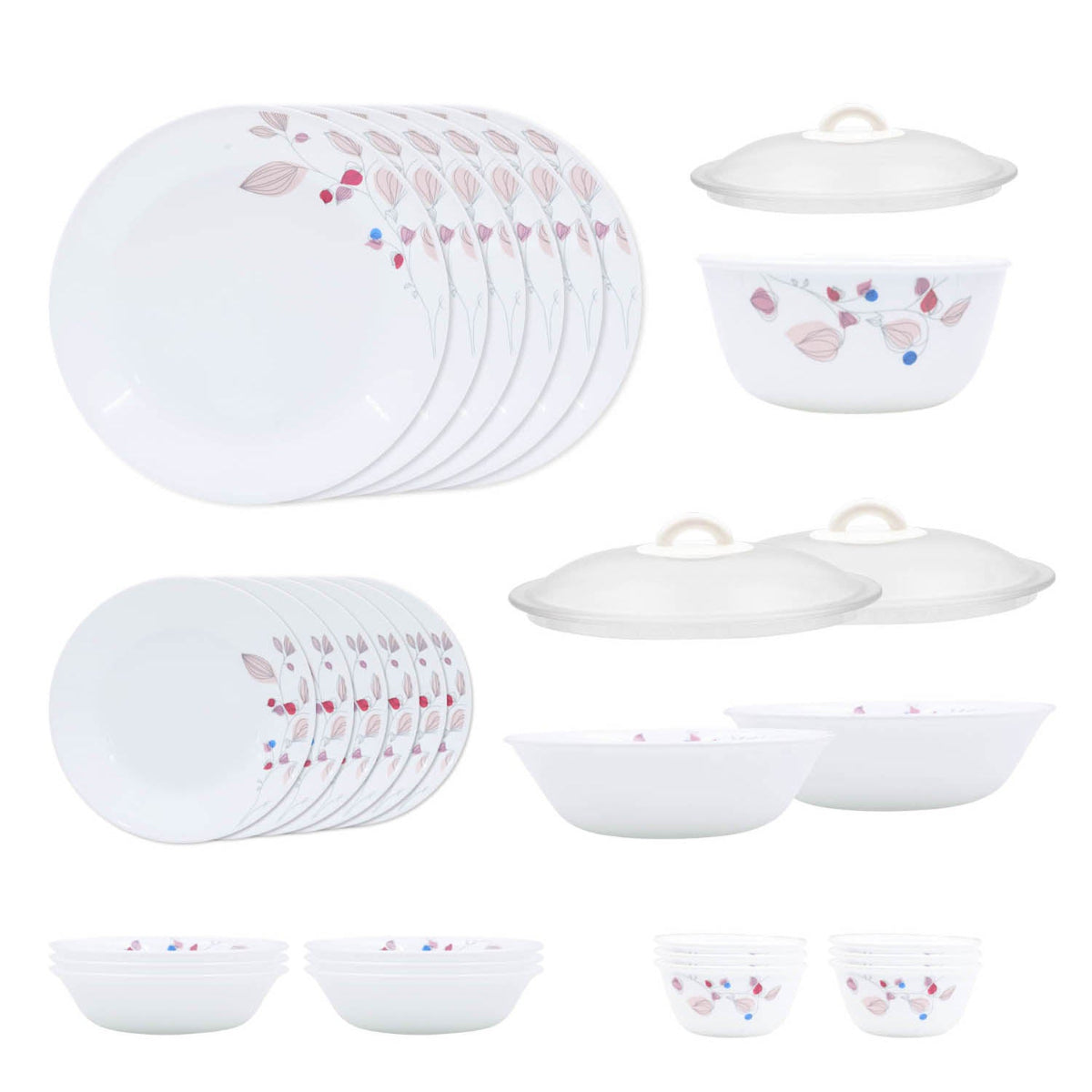 Corelle Livingware Round Pink Breeze 30 Pcs Dinner Set