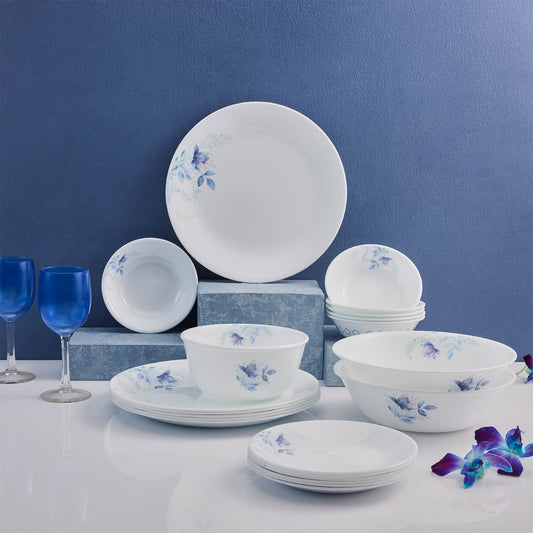 Corelle Livingware Round Blue Floral 30 Pcs Dinner Set