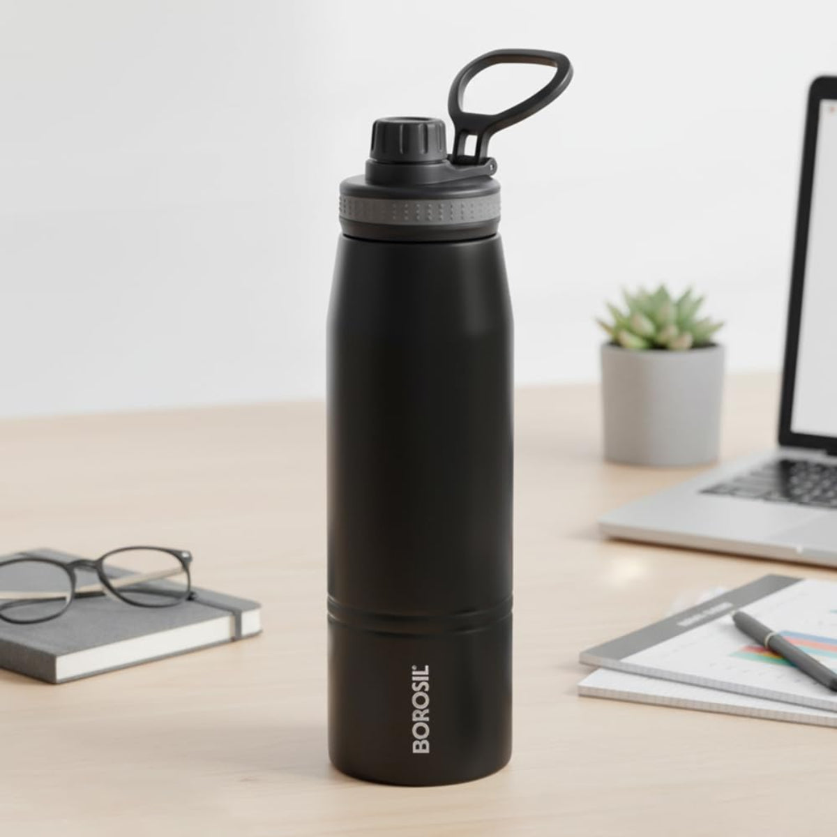 Borosil 900ml Go Sport Stainless Steel Water Bottle