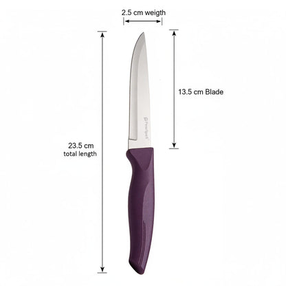 PEARLPET Premium Kitchen Vegetable Knife |Stainless Steel Knife for Kitchen Use | Sharp | Durable | Kitchen Knives (Chaku), 1pc (Purple)