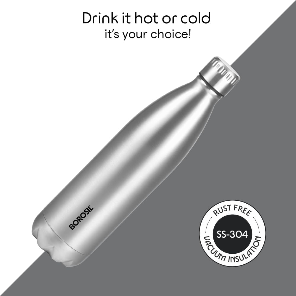 Borosil Hydra Bolt Steel Stainless Steel Water Bottle