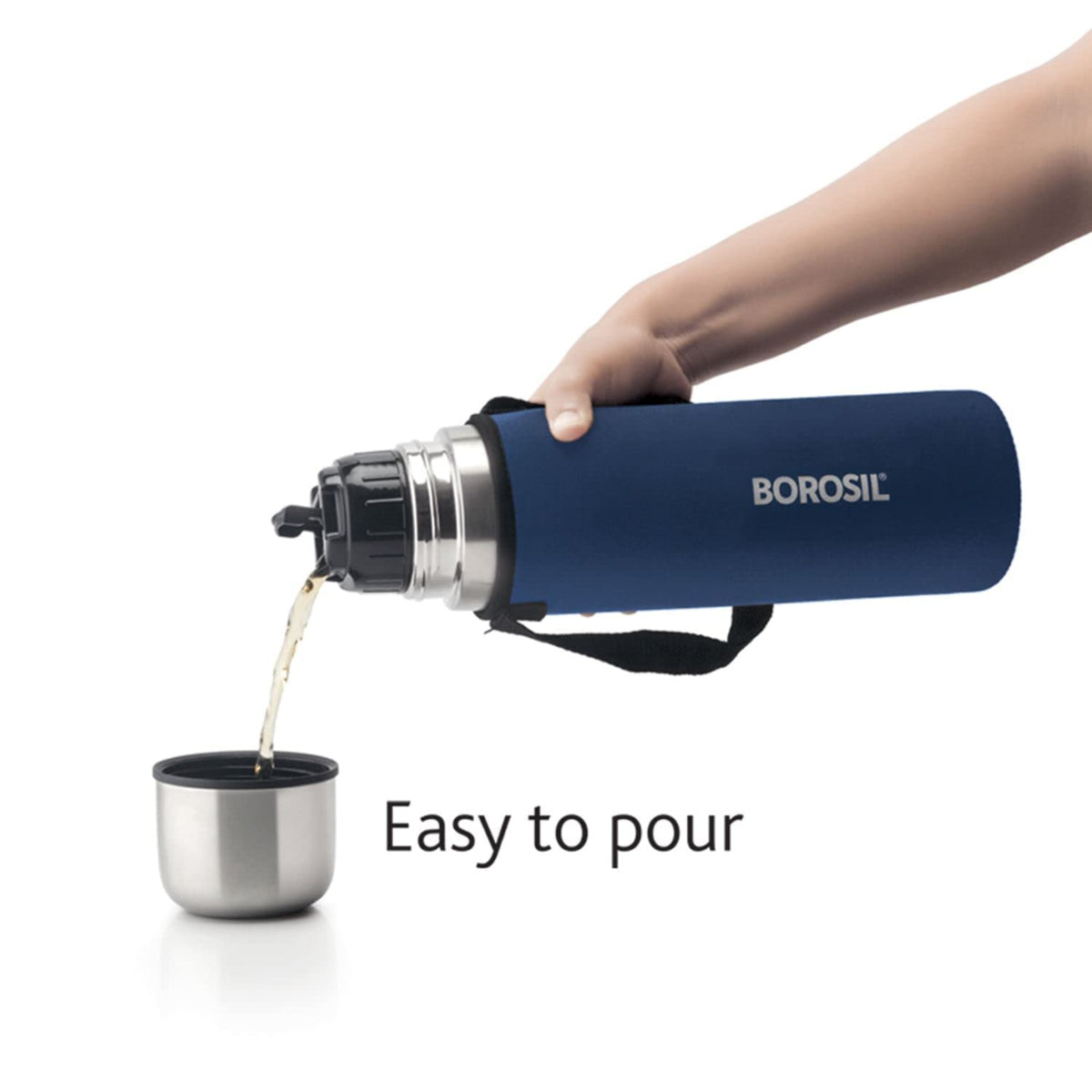Borosil Thermo Blue 1000 ml Stainless Steel Bottle