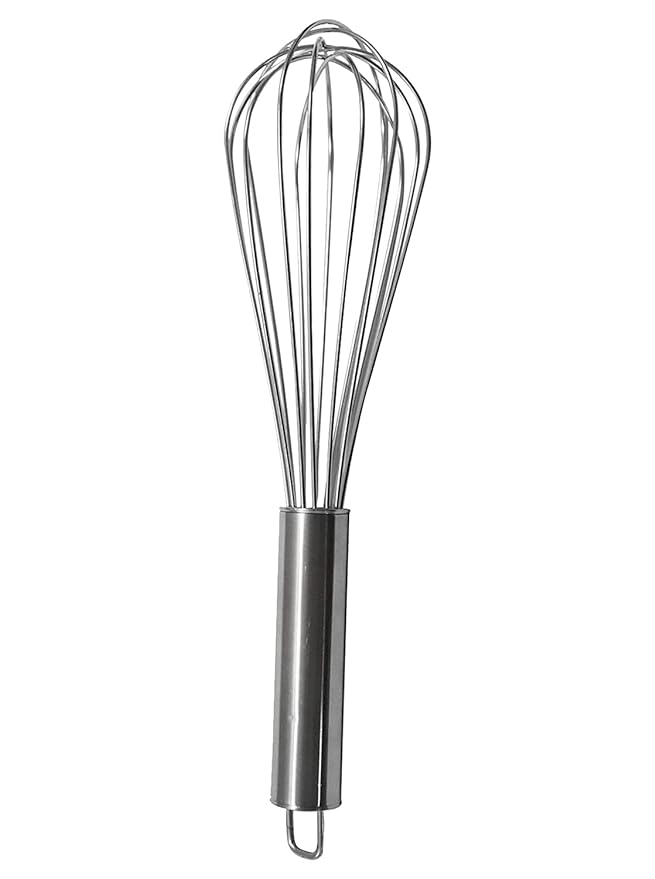Stainless Steel Kitchen Utensil Balloon Shape Wire Whisk, Egg Beater, Kitchen Tool, NO 1 (Silver), Standard