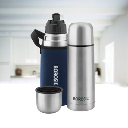 Borosil Thermo Blue 1000 ml Stainless Steel Bottle