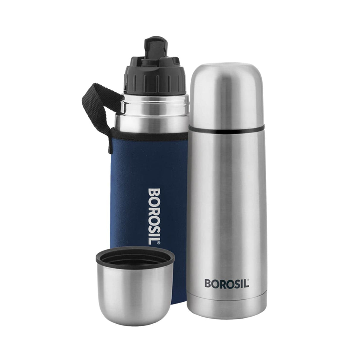 Borosil Thermo Blue 1000 ml Stainless Steel Bottle