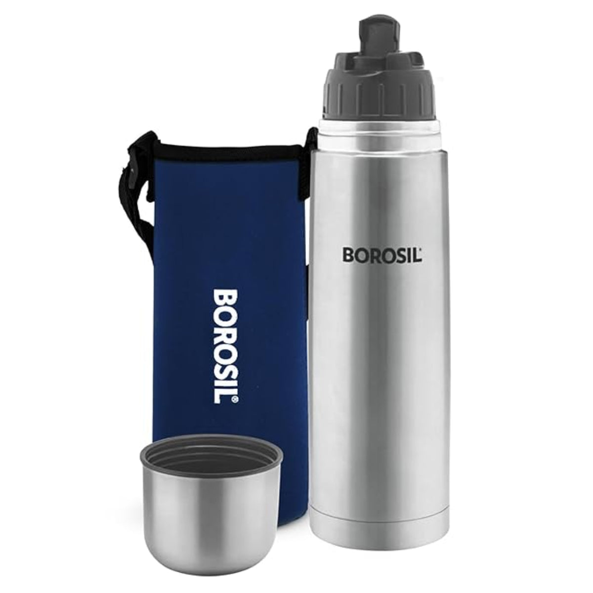 Borosil Thermo Blue 1000 ml Stainless Steel Bottle