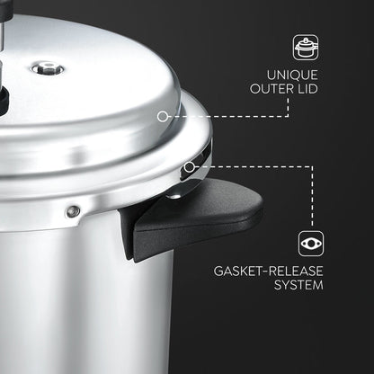 Judge Basics Outer Lid 5L Aluminum Pressure Cooker by Prestige