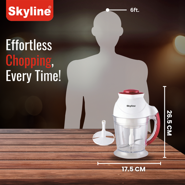 Skyline Electric Chopper 300 Watts with 700ml Capacity