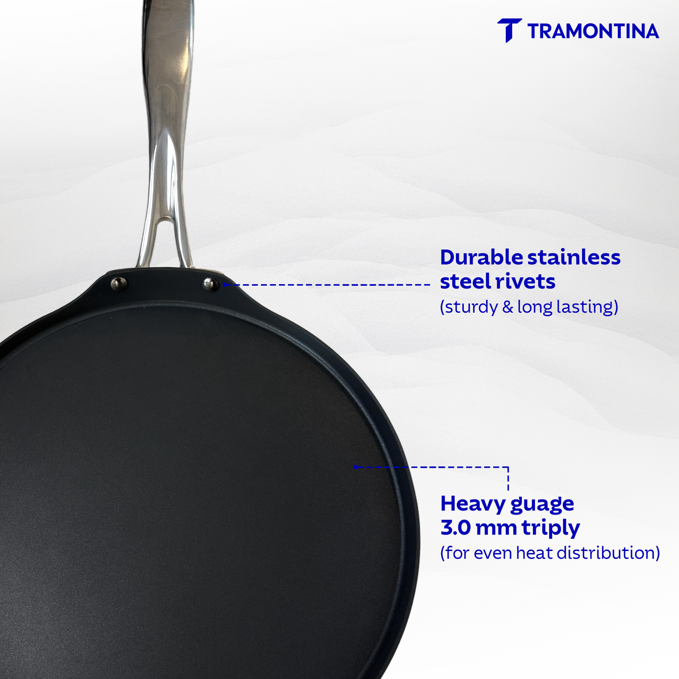 Tramantino Fusao Ceramic reinforced Dosa Tawa  3.00 mm thickness
