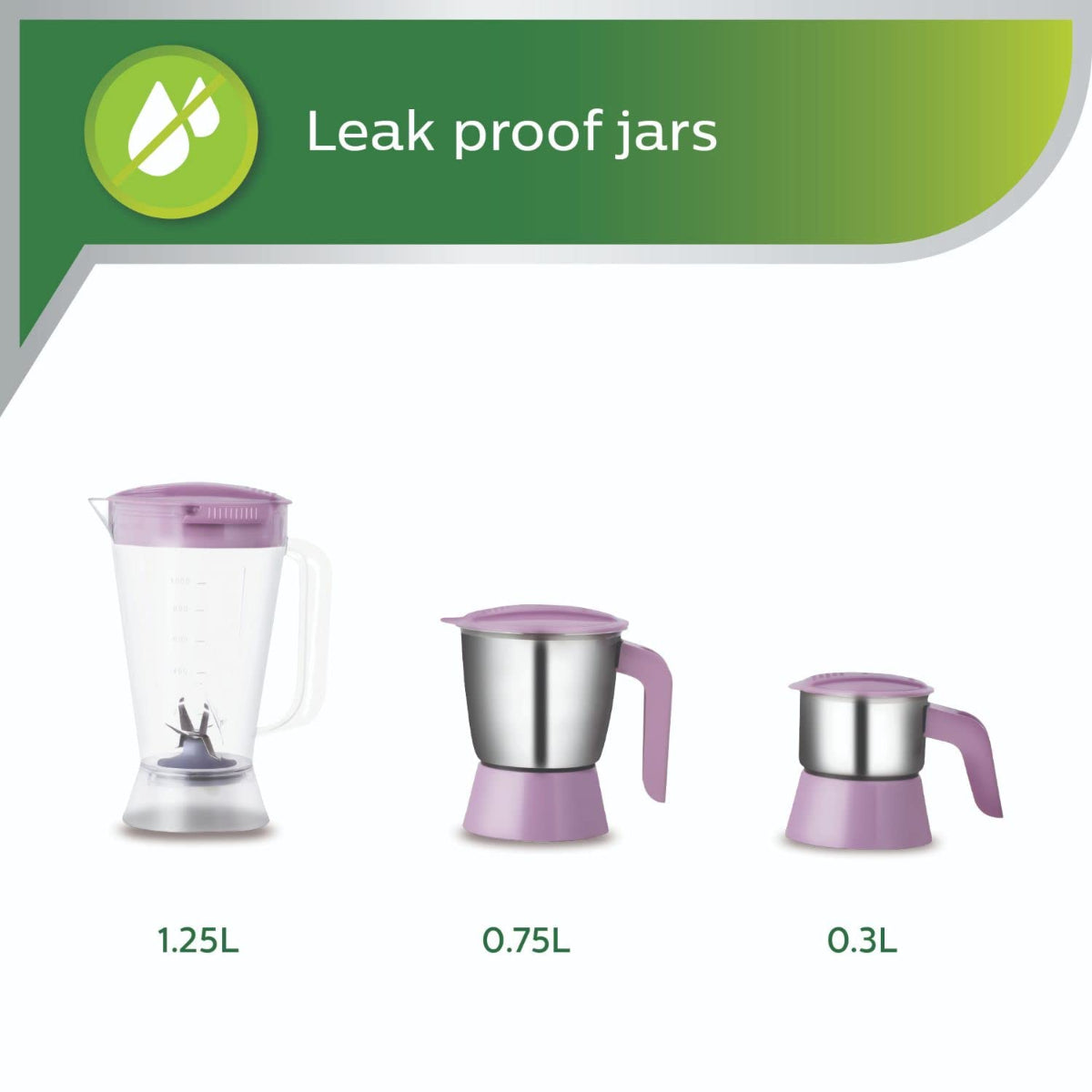 Philips 600W Turbo Motor Juicer Mixer Grinder Come with 3 Jar - HL7581/00