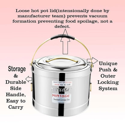 Mintage Stainless Steel Hot/Cold Hot Pot Orbit 10L with Upper & Side Handle HP10
