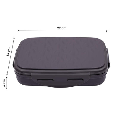 JAYPEE Stainless Steel Insulated Lunch Box Wavesteel Sr. Raider Grey, 600 ml, Suitable for School, Offices and picnics,Microwave Safe