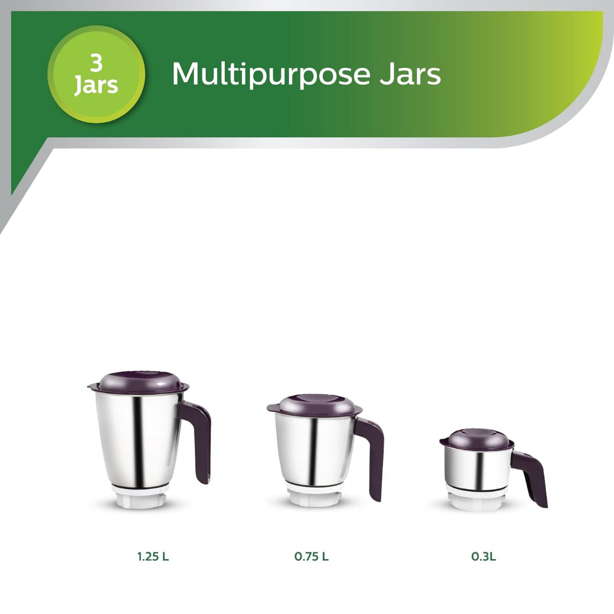 Philips 500W Mixer Grinder with 3 Jars - HL7505/00
