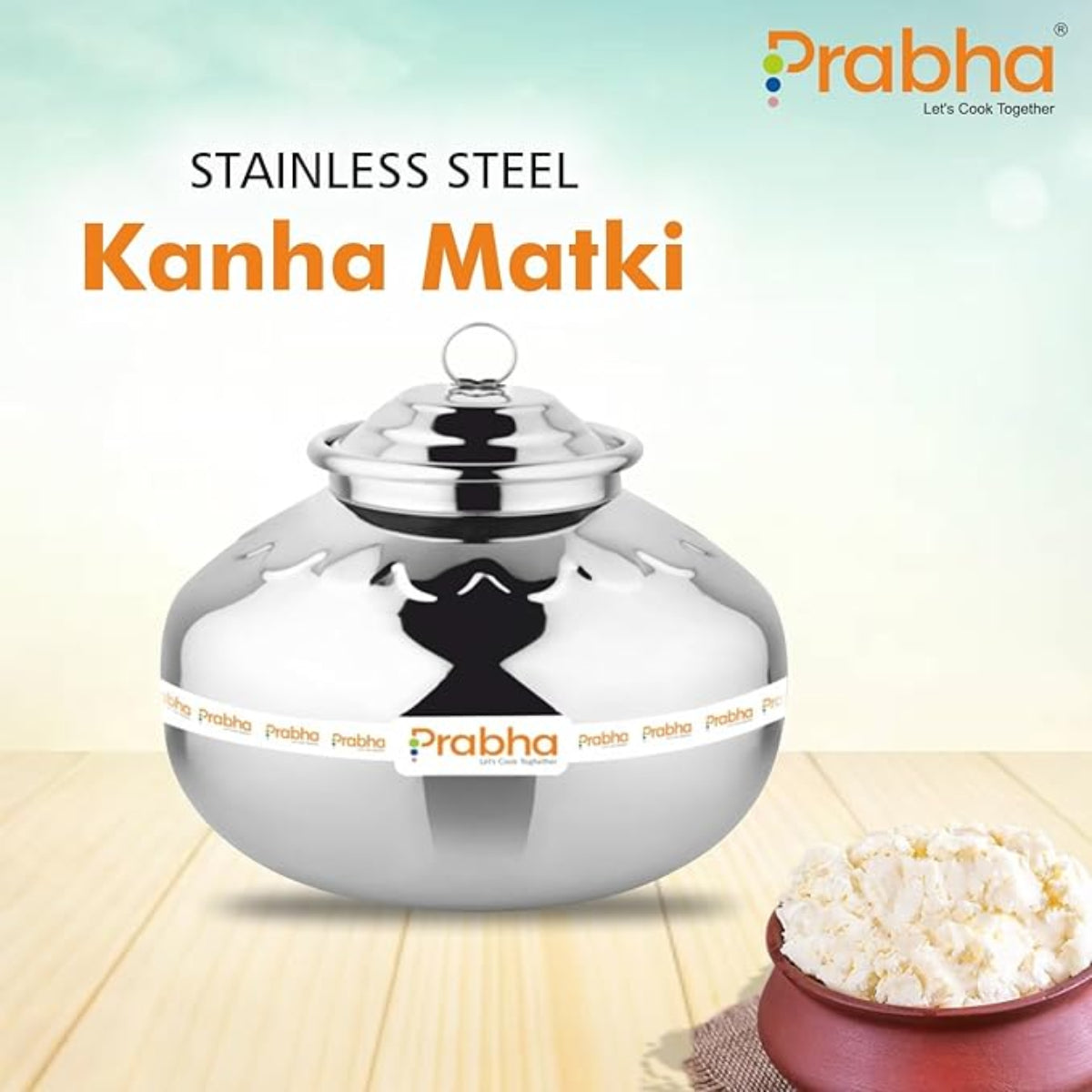 Prabha Stainless Steel Kanha Matki / Waterpot