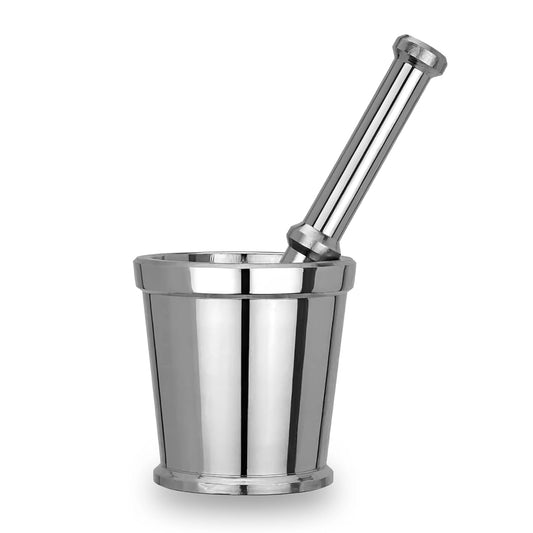 Stainless Steel Mortar & Pestle Set|Spice Mixer|Khalbatta|Okli Musal | Khal | Imam Dasta for Kitchen - Size 1