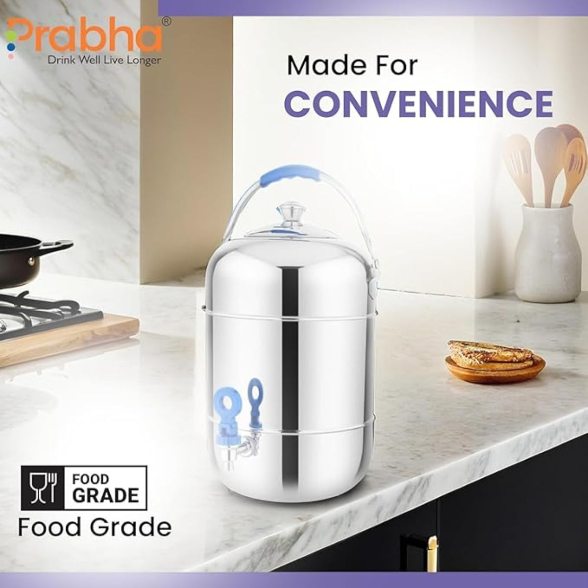Prabha Fresho Water Jug | Container 10 Liters with Tap