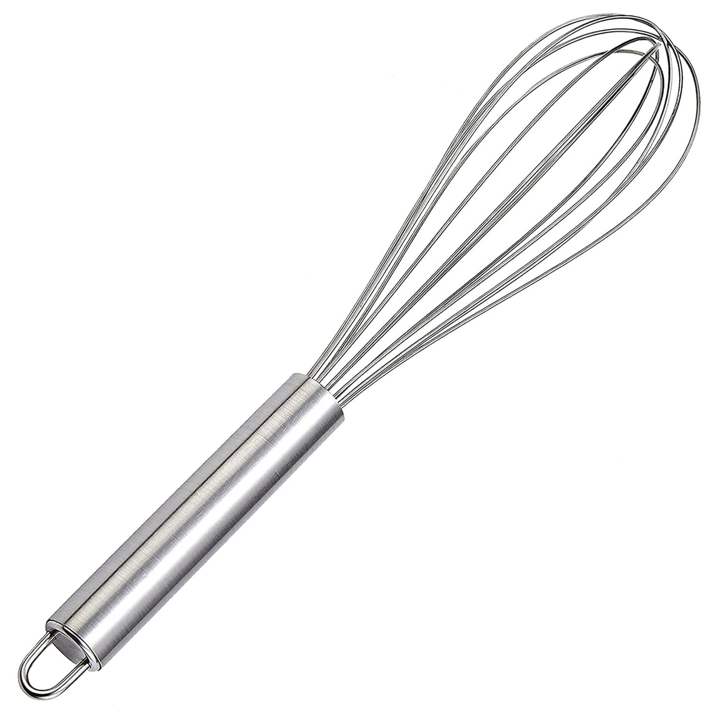 Stainless Steel Kitchen Utensil Balloon Shape Wire Whisk, Egg Beater, Kitchen Tool, NO 1 (Silver), Standard