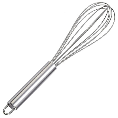 Stainless Steel Kitchen Utensil Balloon Shape Wire Whisk, Egg Beater, Kitchen Tool, NO 1 (Silver), Standard